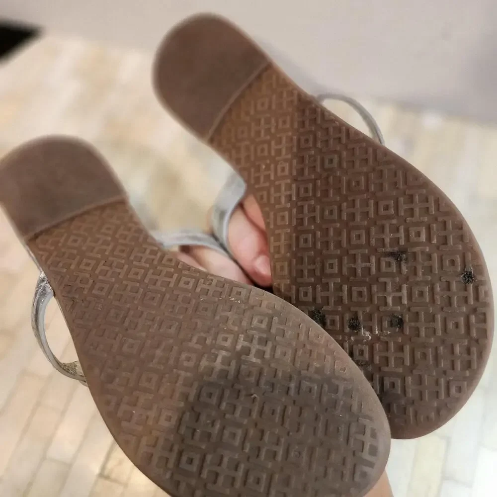 Tory Burch Miller Pavé Medallion Thong Sandals